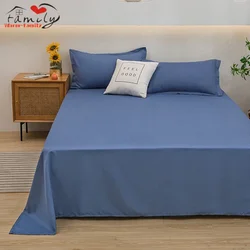 Sábana de cama King y Queen de tamaño doble, sábanas de tela para cama individual y doble, sábanas para el hogar, Sábana plana (sin funda de almohada)