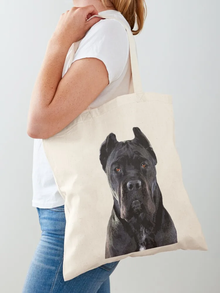 

Cane Corso Dog Black Tote Bag Lady bag woman shopping bag large size bags custom tote