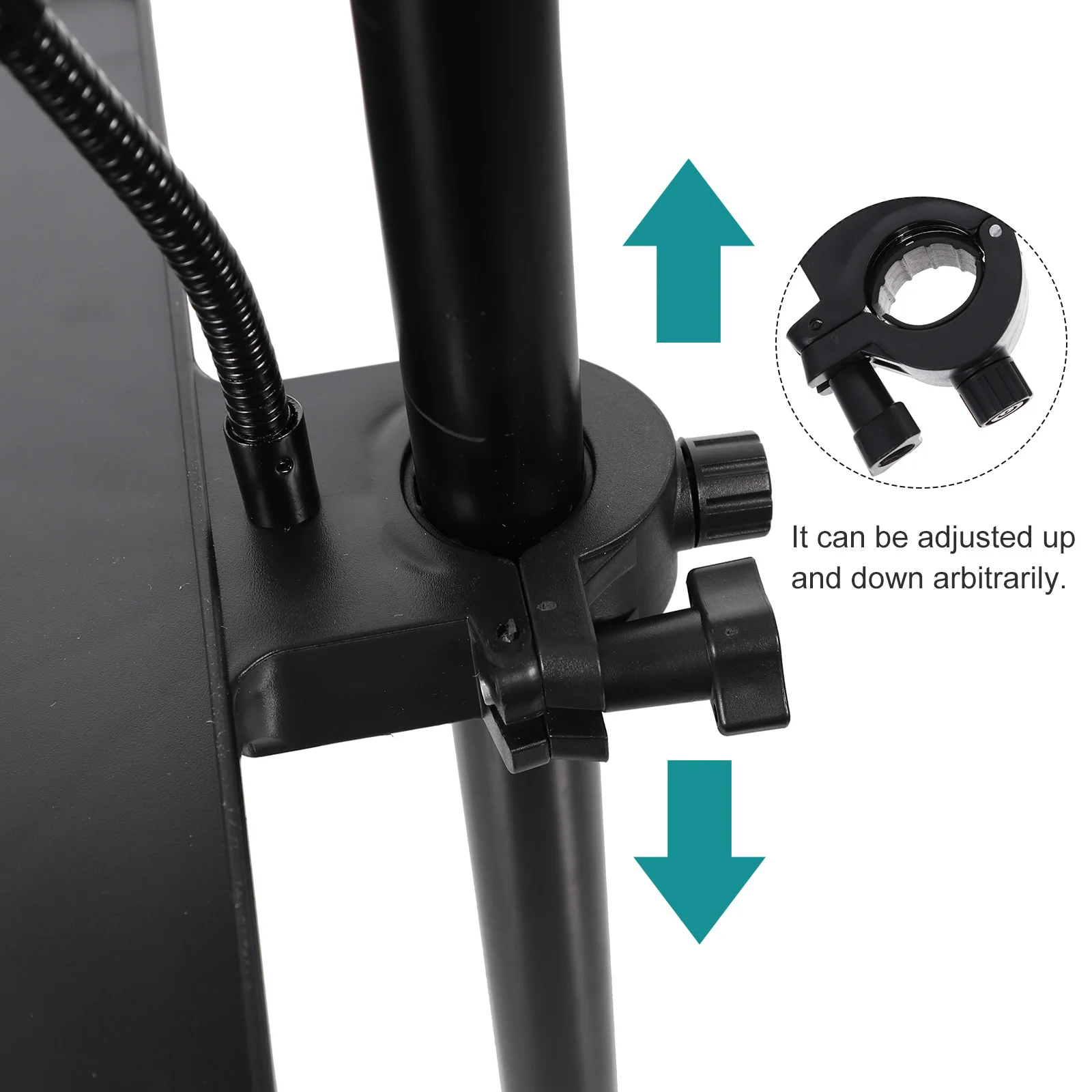 

Clip-On Mic Stand Tray Holder For Live Broadcast Card Shelf Compatible Microphone Stands Durable Rust Resistant