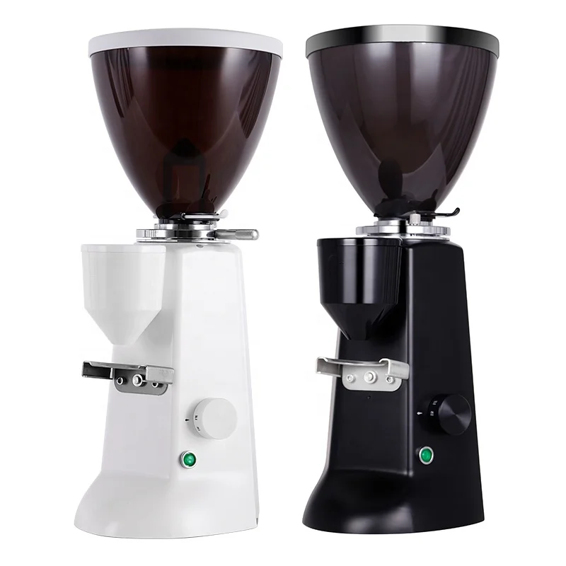 Commercial Speciality One-touch 220v 1.2kg Capacity 64mm Flat Burr Semi Automatic Coffee Bean Grinder Machine