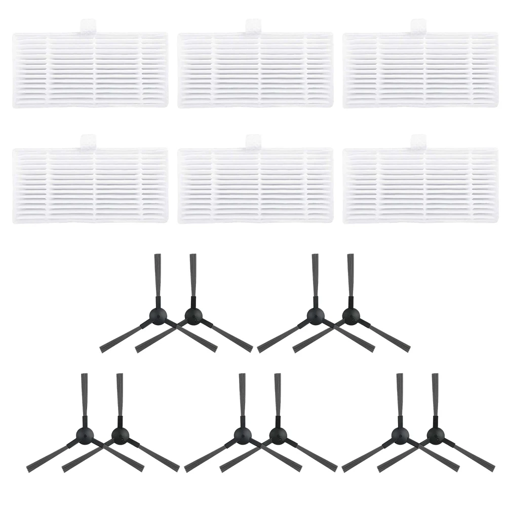 6 Stuks Filters + 10 Stuks Zijborstels Vervanging Voor Haier Tl30u1/Uoni S 2 Robot Stofzuigers Zijborstel Filter Reserveonderdelen Accessoires