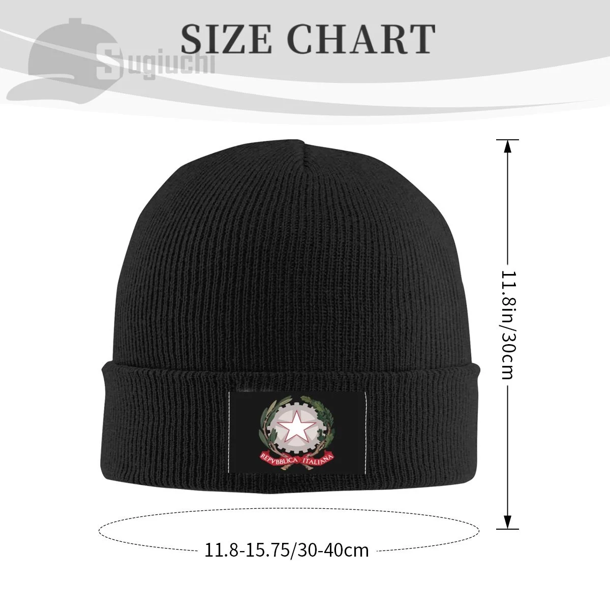 Emblem Of Italy Country Top Print Men Women Unisex Knitted Hat Winter Autumn Beanie Cap Warm Bonnet