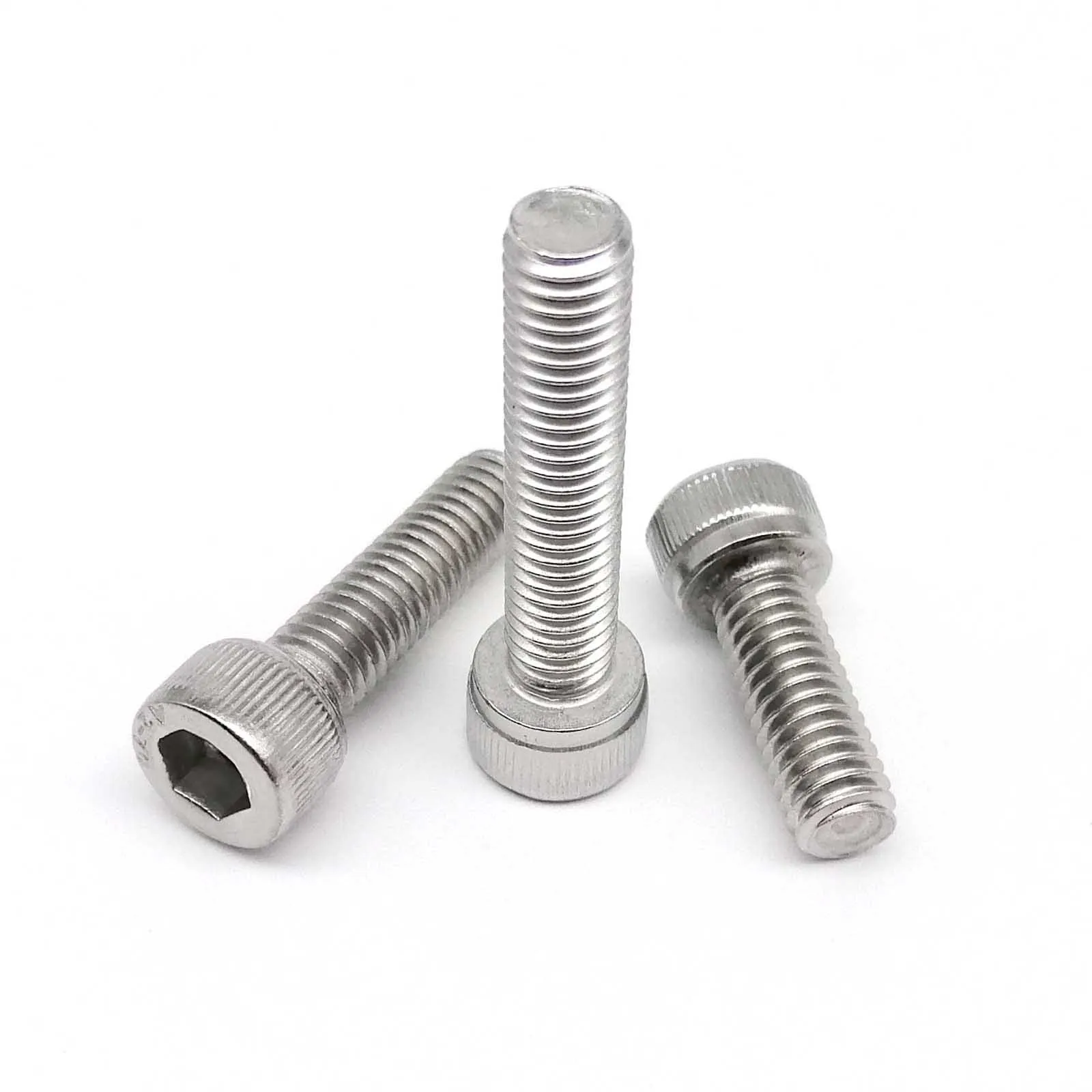 100/50/20/10pcs M2 M2.5 M3 M4 M5 M6 M8 Allen Hexagon Hex Socket Cap Head Screw Bolt Length 4-60mm DIN912 A2 304 Stainless Steel