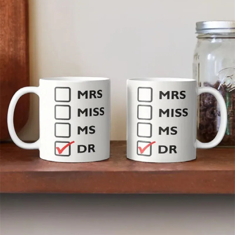 Cross-border MISS MRS DER MS Creative Ceramic Breakfast Coffee Office Mark Mug Gift Foreign Trade Wholesale