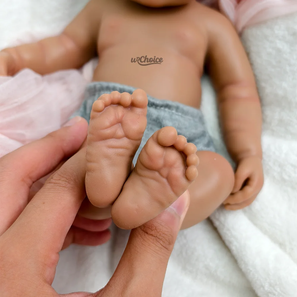 Slapende jongen siliconen reborn baby 12" zachte huid mini-poppen levendig handbeschilderd pasgeboren baby's voor verzamelobjecten festivalgeschenken