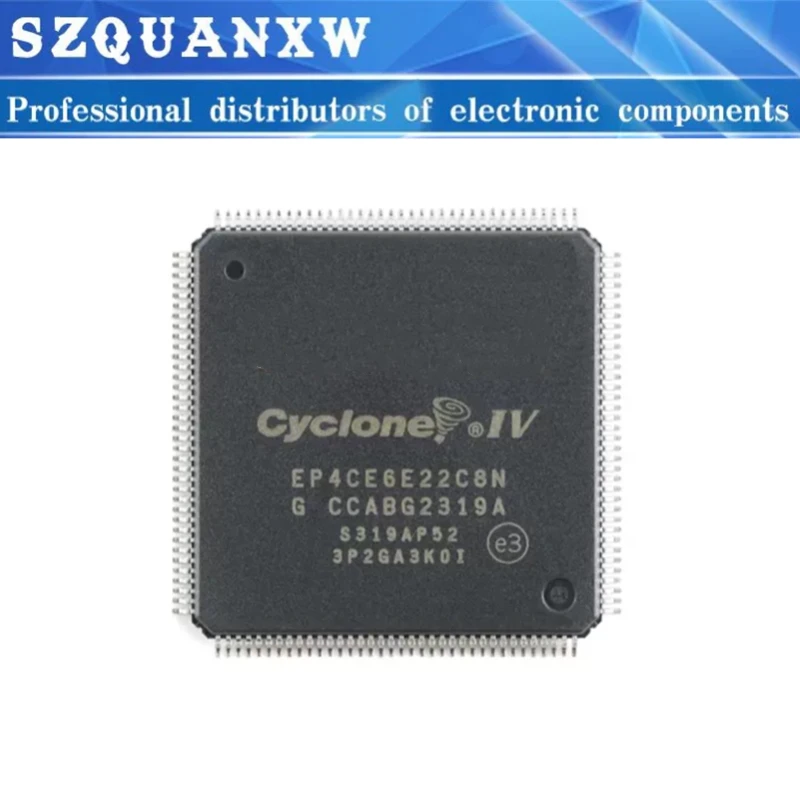 2PCS EP4CE6E22C8N EP4CE6E22 PQFP-144 Programmable Logic Chip FPGA IC Integrated Circuit