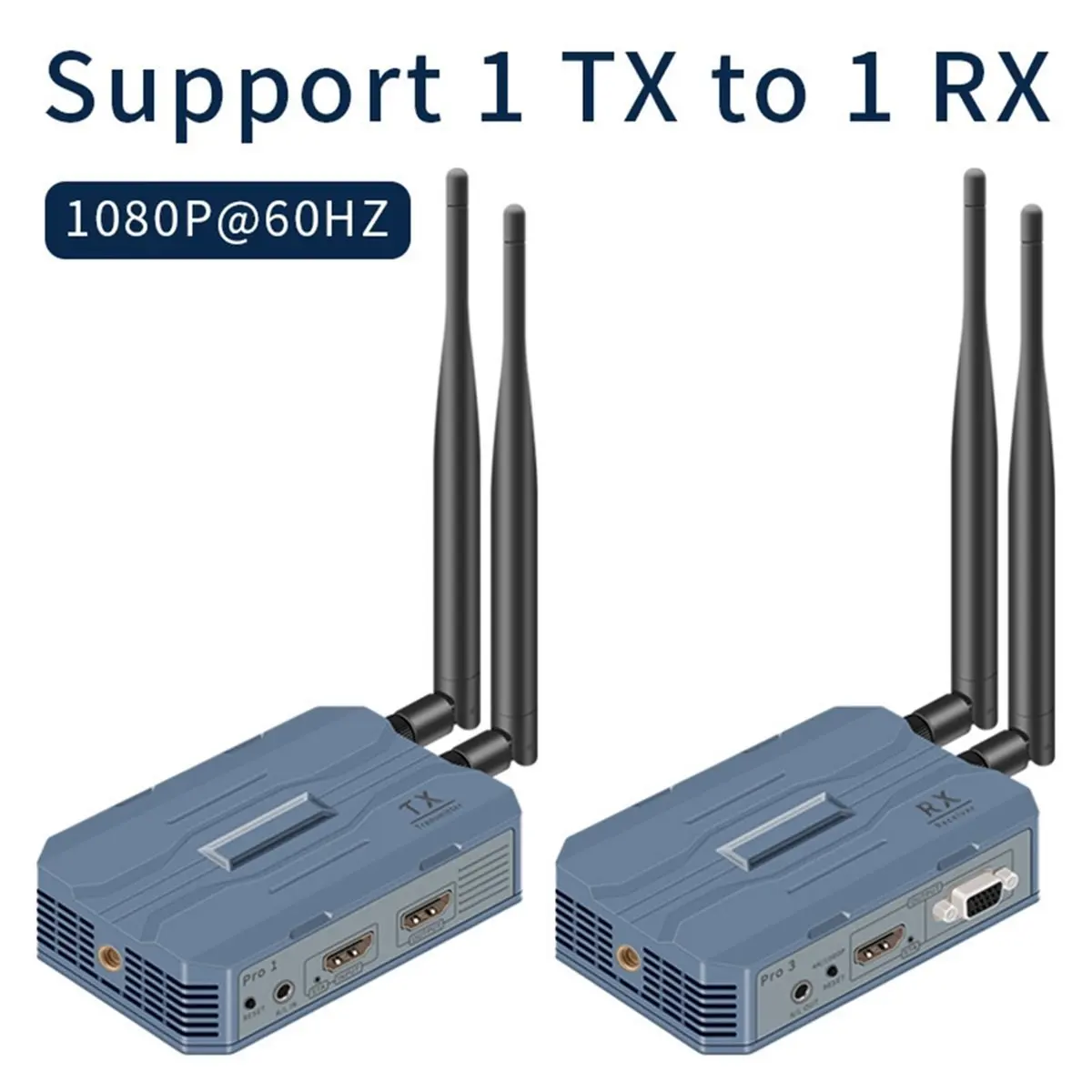 AA86 4K 30Hz HDMI-Compatible Wireless Extender Video Transmitter Receiver 250M Extender for DSLR Home Gaming Cameras