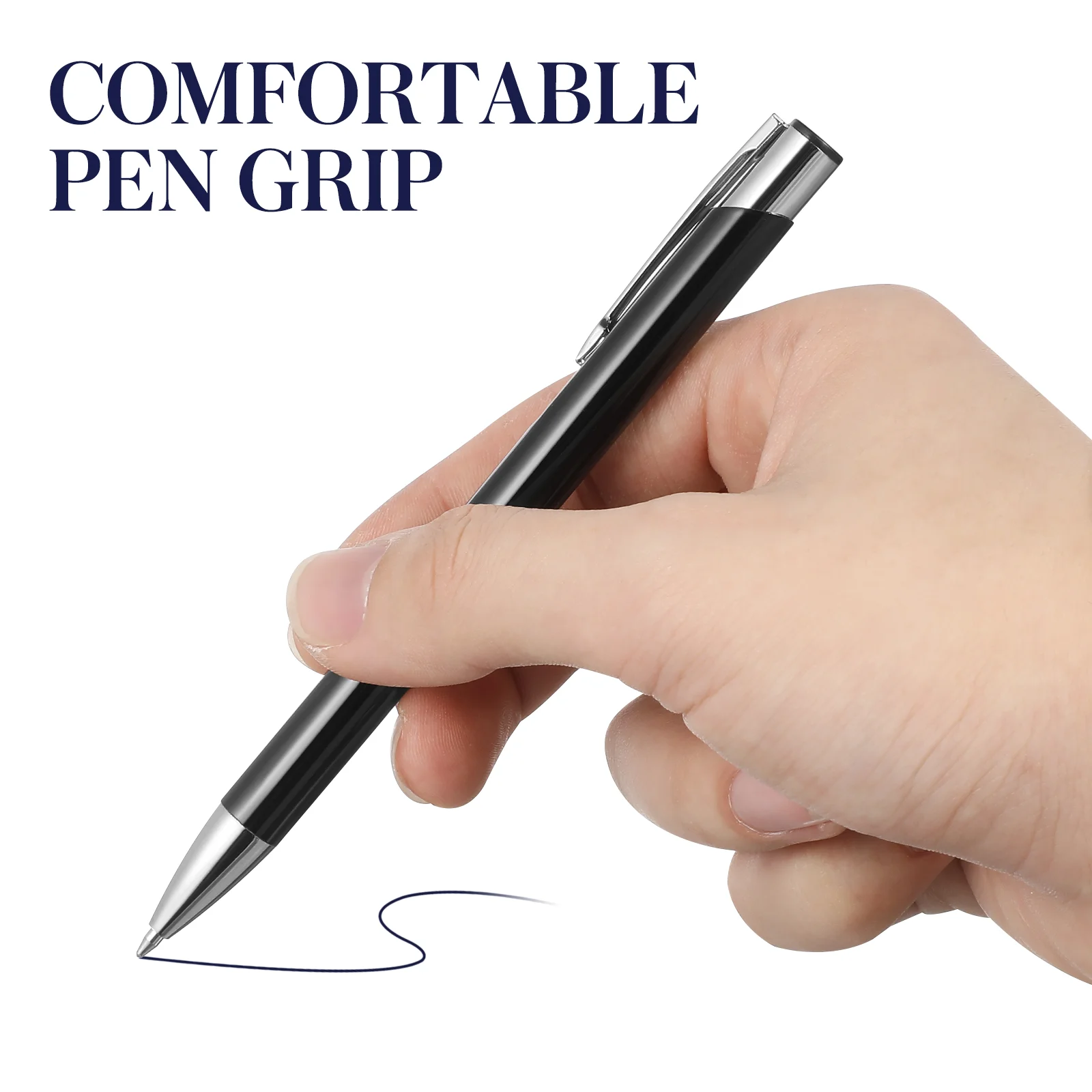 

6pcs Retractable Ballpoint Pens Metal Ball-point Pen Stationery for School Business Office ball point pen metal