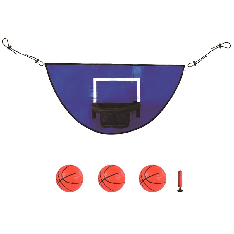 PVC Basketball Rack With Mini Basketball Easy To Install Basketball Hoop Trampoline For Breakaway Safe Dunking