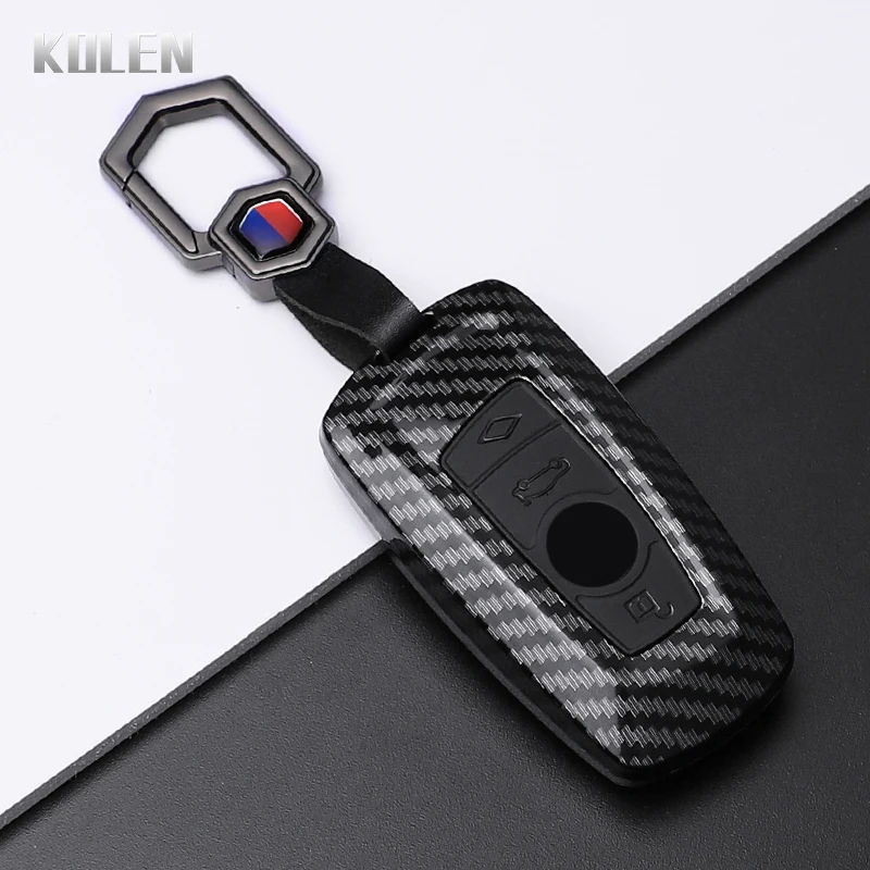 ABS Carbon Faser Stil Auto Schlüssel Fall Abdeckung Für BMW 1 3 5 7 Serie X1 X3 X4 X5 X6 F36 F25 F26 F30 F34 F10 F07 F20 Z10 G30 F15 F16