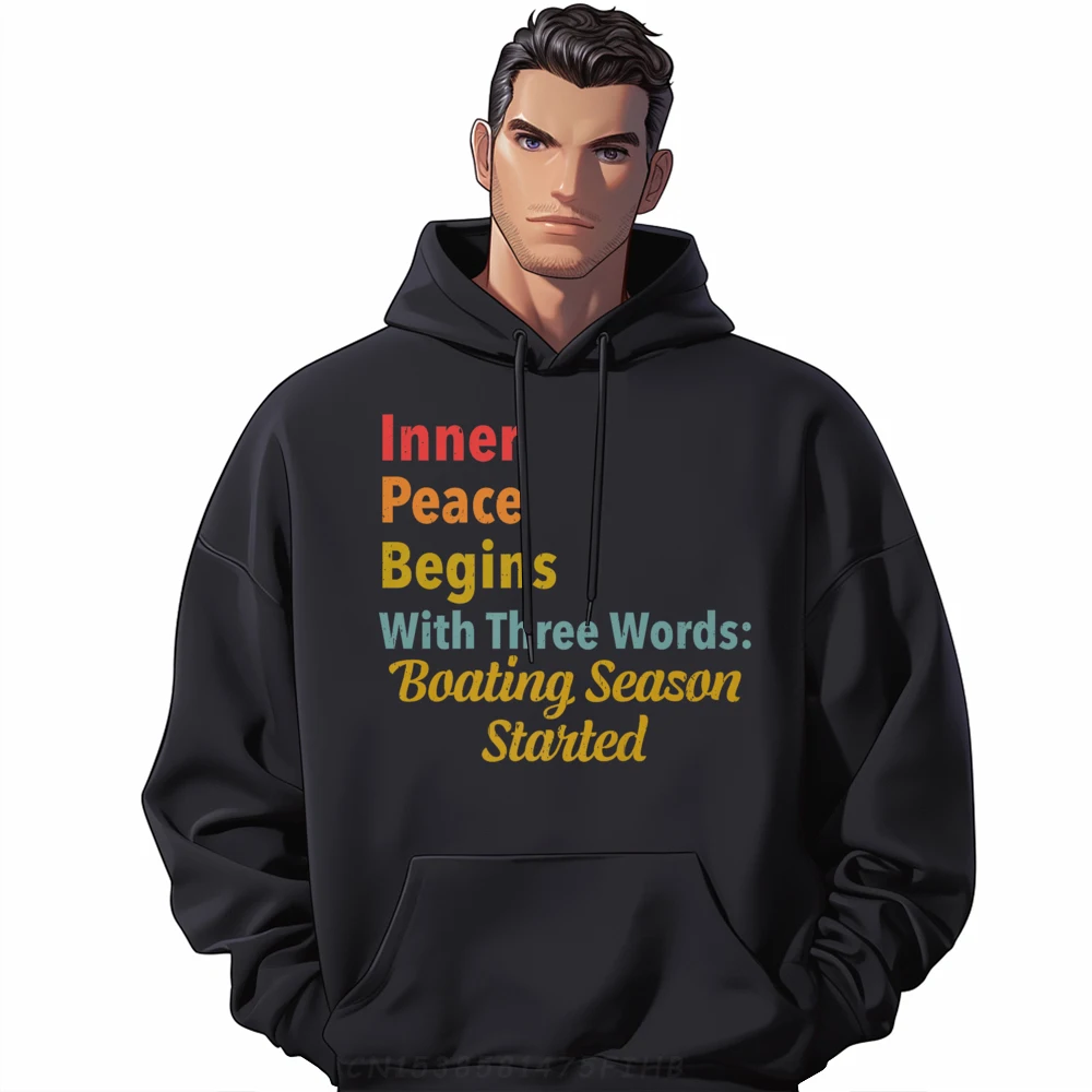

Hoodies Boating Boat Captain Graphic Hoodies Hip Hop Leisure Long Sleeve Round Neck Male Hoodies Classic Coats