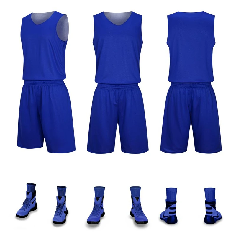 Double Sided Wearable Basketball Jersey Kits for Men Women Kids Sports Vest Workout Uniforms Double-deck Clothing Sportswear