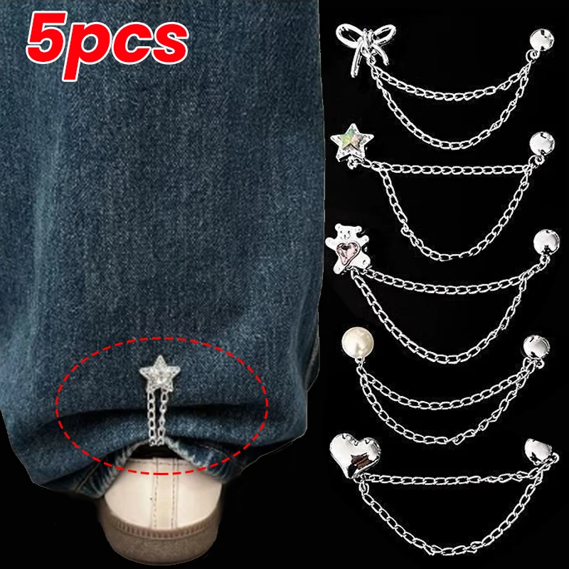 5pcs Adjustable Clothing Shortener Clips Pin T Shirt Hem Buckles Fixing Tools Fashion DIY Accessory for Pants Shirt Women Men