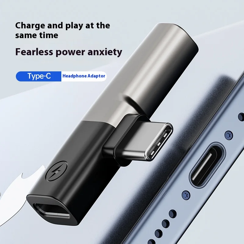 محول رقمي لسماعات الرأس من النوع C إلى ، الشحن ، الاستماع ، المحول الحديث ، أبل 15 ، جديد