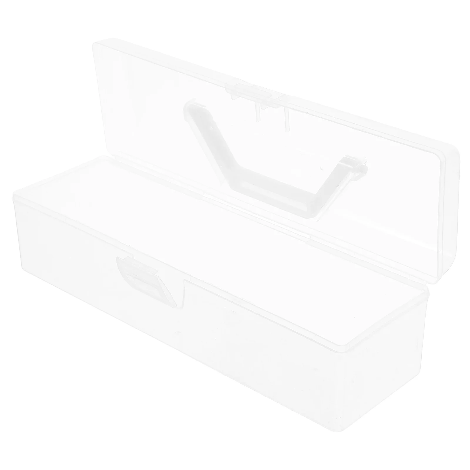 

Plastic Storage Box Transparent Toolbox ganizer for Craft Sewing Tools Small Parts Container Carry Case Storage Solution