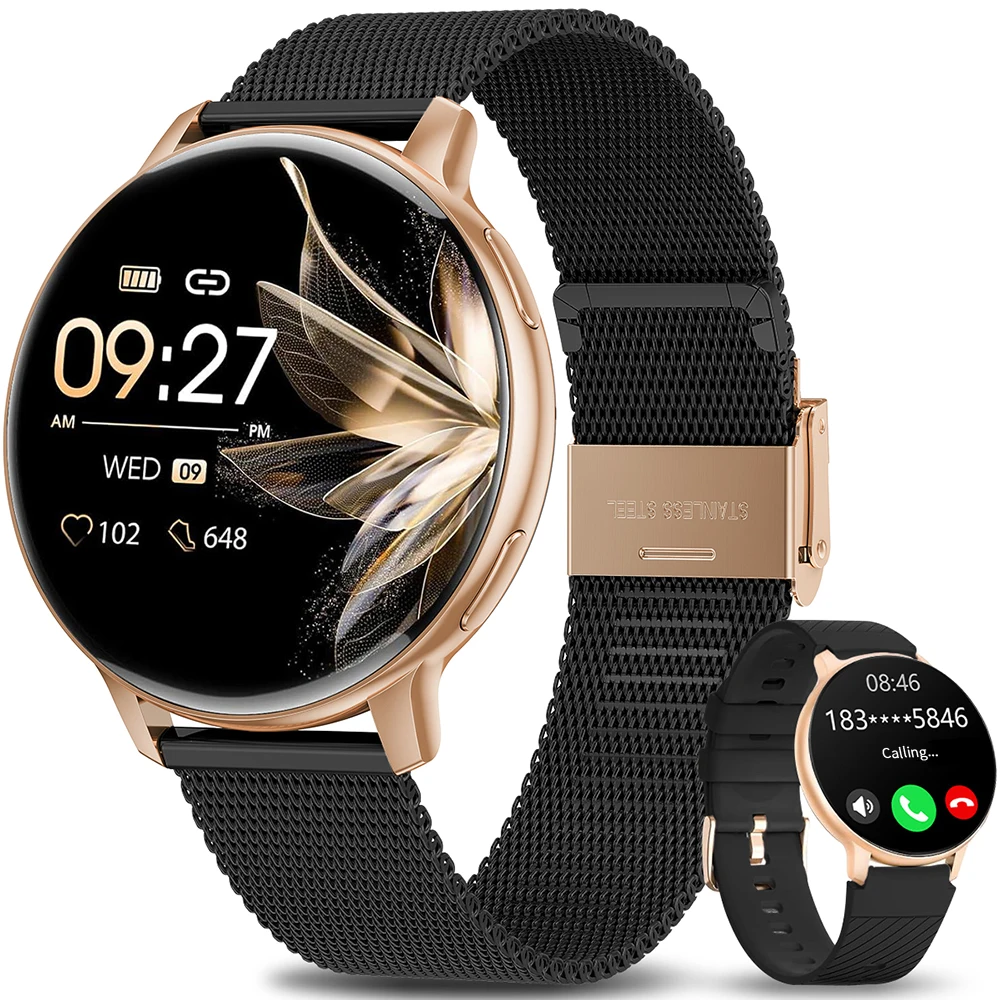 LIGE Neue Smartwatch Herzfrequenz- und Schlafmonitor Smartwatch für Männer und Frauen Menstruationszyklus-Tracking Wasserdichter Fitness-Tracker Schrittzähler