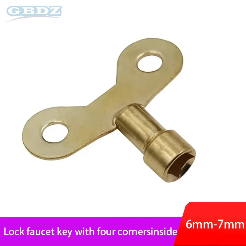 

Square Socket Brass Radiator Keys Plumbing Bleeding Key Water Tap Key For Air Valves Plumbing Tool 7mm Hole