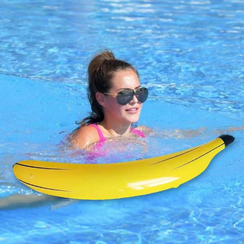 Juguetes inflables de plátano de simulación, piscina de PVC, juguete de agua para playa, modelo inflable de fruta de dibujos animados para niños y adultos, decoración de fiesta y Bar