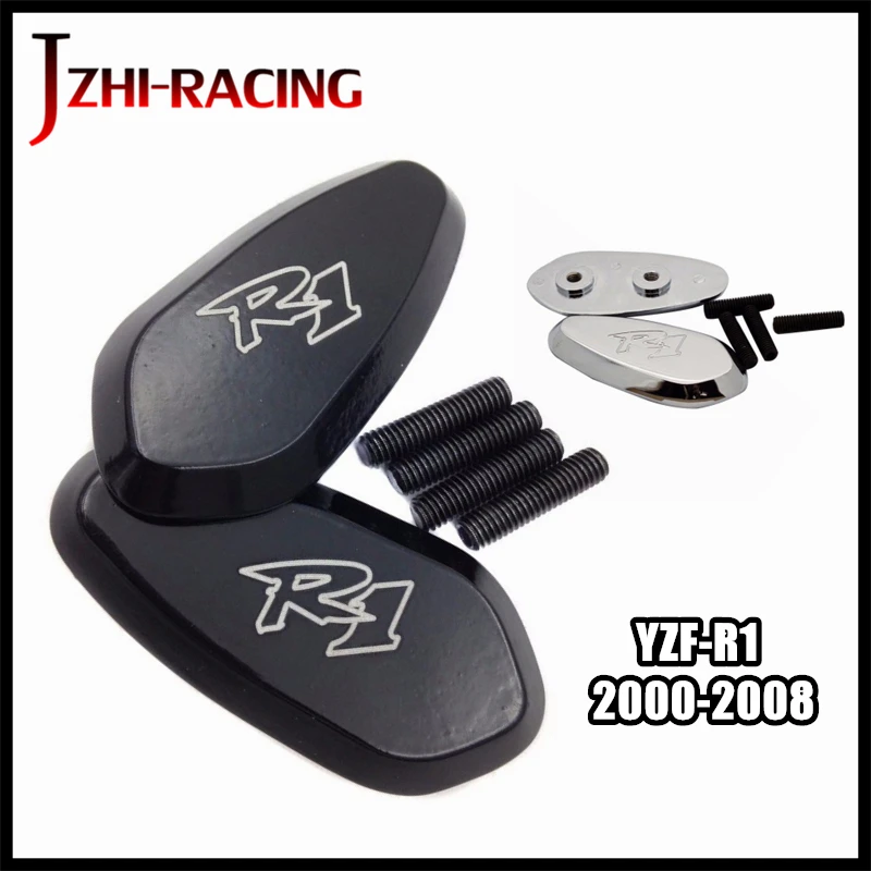 Motorcycle accessories CNC Aluminium R1 Mirror Base Plates for Yamaha YZF R1 YZF-R1 2000-2008
