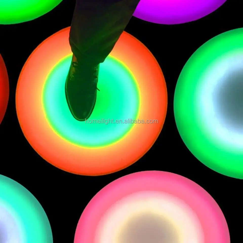 

300*H60MM Audio Controller Interactive Effects Games Round Dance Floor Led Floor Tile Lights for Event