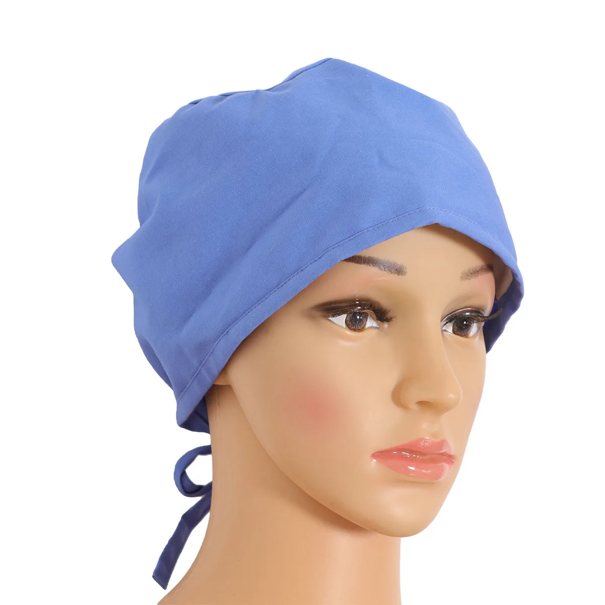 

Cotton Operating Room Blue Doctor Nurse Working Cap Dustproof Kitchen Hygiene Hat Adjustable Size Operating Room Hat