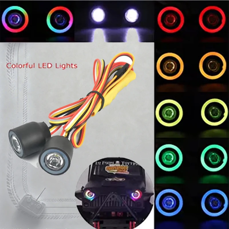 Angel Demon Eyes 2LED RC Scheinwerfer 10/13/17/22mm, Upgrade LED-Licht für 1/10 RC Crawler Axial SCX10 TRX4 D90