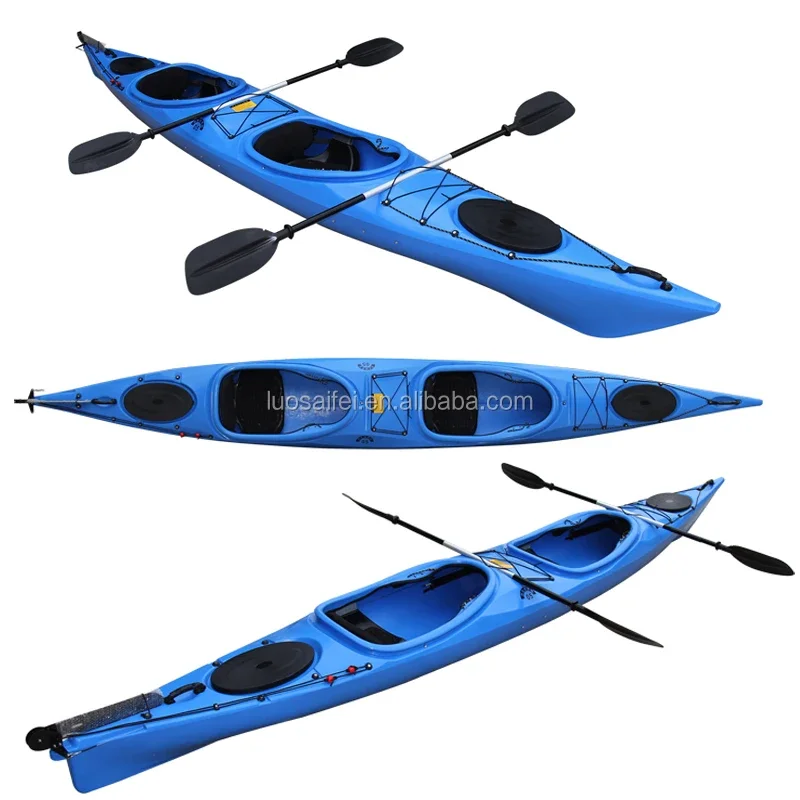 17ft 5.2m 2 Paddlers Roto Mold Double Sit In Sea Kayak Ocean Kayak Ship To The Port