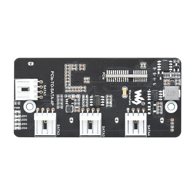 

For Raspberry Pi CM4 Extension Board PCI-E To 4-Way SATA3.0 Extension Board 6Gbps High-Speed SATA Interface Supports CM4