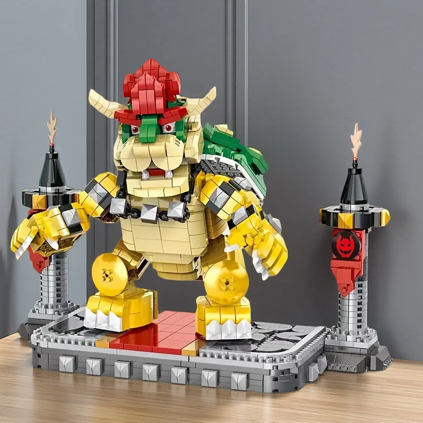 

1000 +/шт. набор строительных блоков «Король монстров», модель огнедышащего динозавра, игрушки-пазлы для мальчиков, настольные украшения, подарки на день рождения