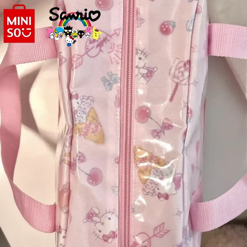 MINISO Hello Kitty nuevo bolso de viaje portátil de moda marca de lujo bolso de viaje para mujer bolso de viaje lindo de dibujos animados de gran