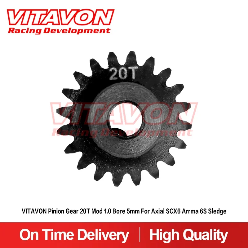 VITAVON-Equipamento de pinhão para trenó axial SCX6 Arrma 6S, Mod 1.0 Bore, 5mm, 20T, HD 45 #