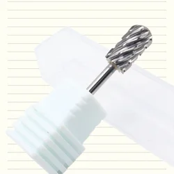 4XC 5In1 Two-way Tungsten Carbide Nail Drill Bit Barrel Cuticle Burr Bits For Manicure Electric Drill Accessories Gel Removal