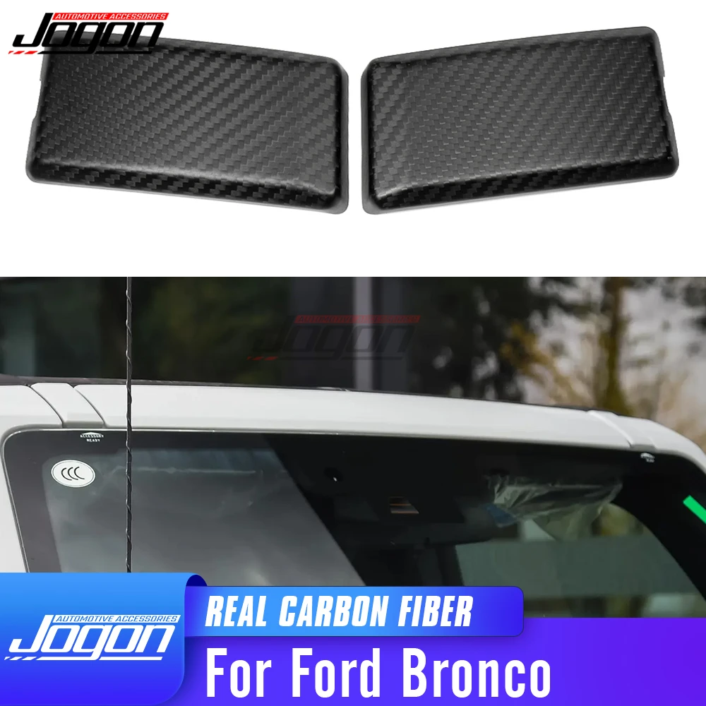 

For Ford Bronco Raptor 2021 2022 2023-2025 Carbon Fiber Exterior Car Roof Rack Rail Luggage Buckle Boxes Cover Trim Accessories