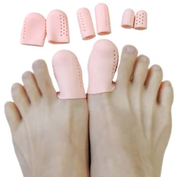 2 Stuks = 1 Paar Siliconen Vingervoetverzorging Teen Tube Beschermer Gel Bunion Corrector Separator Brancards Lips Blaren Pijnverlichting