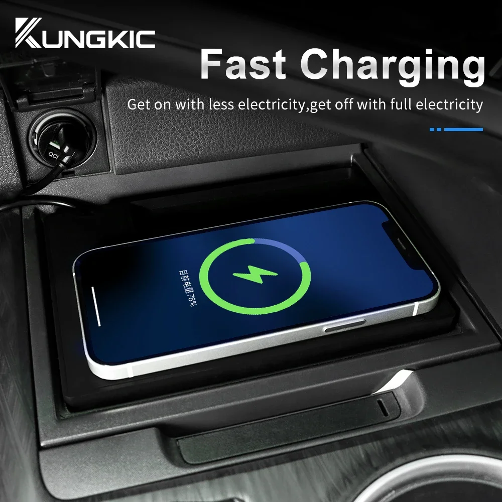 For Toyota Camry 70 XV70 2018 2019 2020 2021 2022 Car Wireless Charger Mobile Phone Fast Charging Holder 15W Charger Board