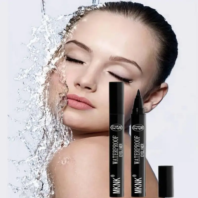 1pc Waterproof Eyeliner Pen, Ultra Fine Tip, Long-Lasting Smudge-Proof, Satin Finish, Black Shade, Sweat-Resistant Eye Ma