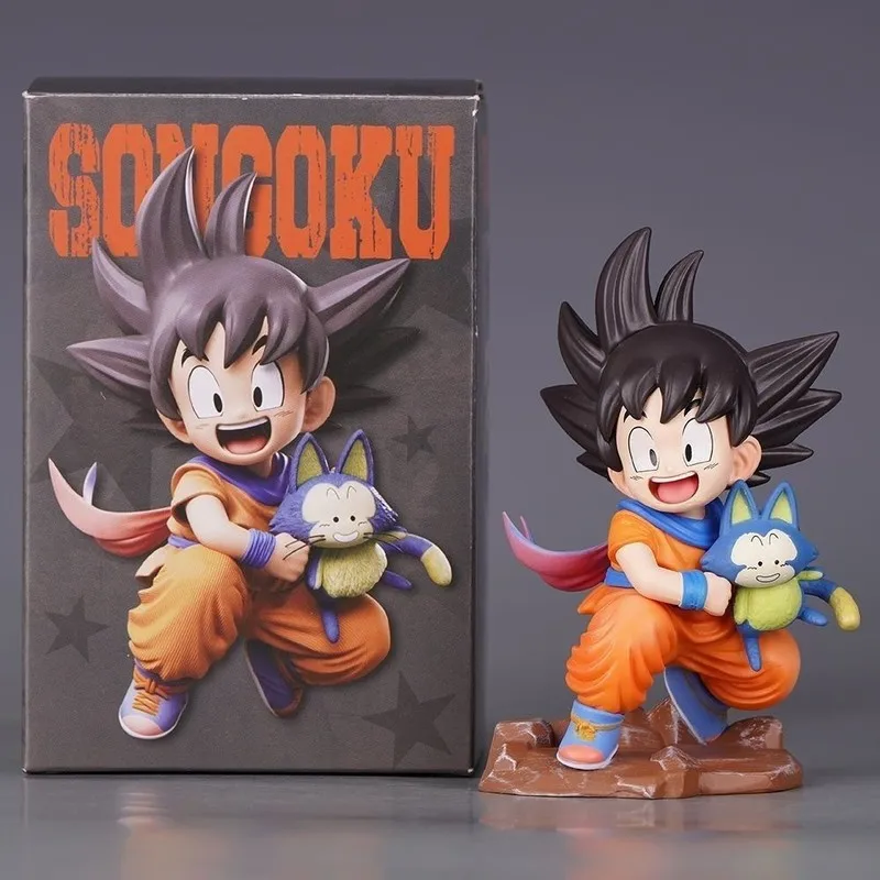 

Dragon Ball Figurine Q Version Little Goku 10cm Peripheral Gift Desktop Car Trendy Toy Figurine Anime Figurine Model Boy Gift