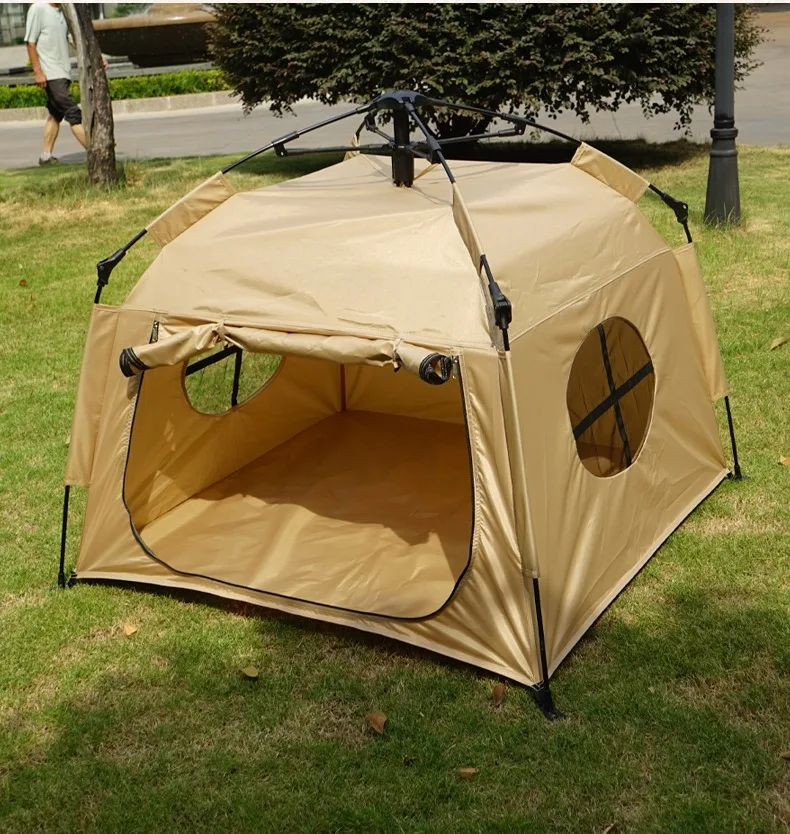 Pet Tent, Outdoor Home, Fully Automatic Folding Cat and Dog Shelter, Rain and Sun Protection, Portable Car Camping Tent