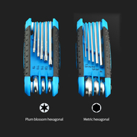 Allen Key Set L Wrench Kit Foldable For Allen Screw 8-IN-1 Portable Star Wrench Kit Hand Tools 1.5-8mm For Bicycle Repair