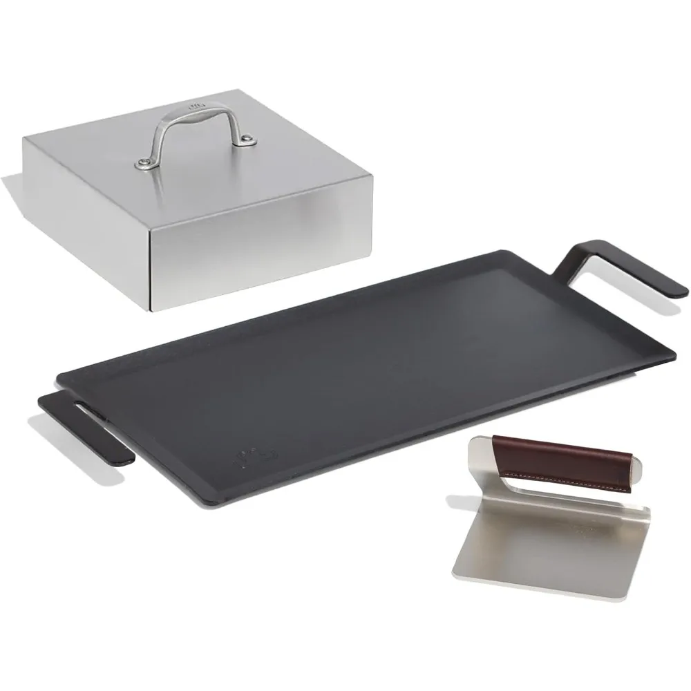 

Набор для сковороды и гриля из углеродистой стали с полукрышкой — профессиональная посуда