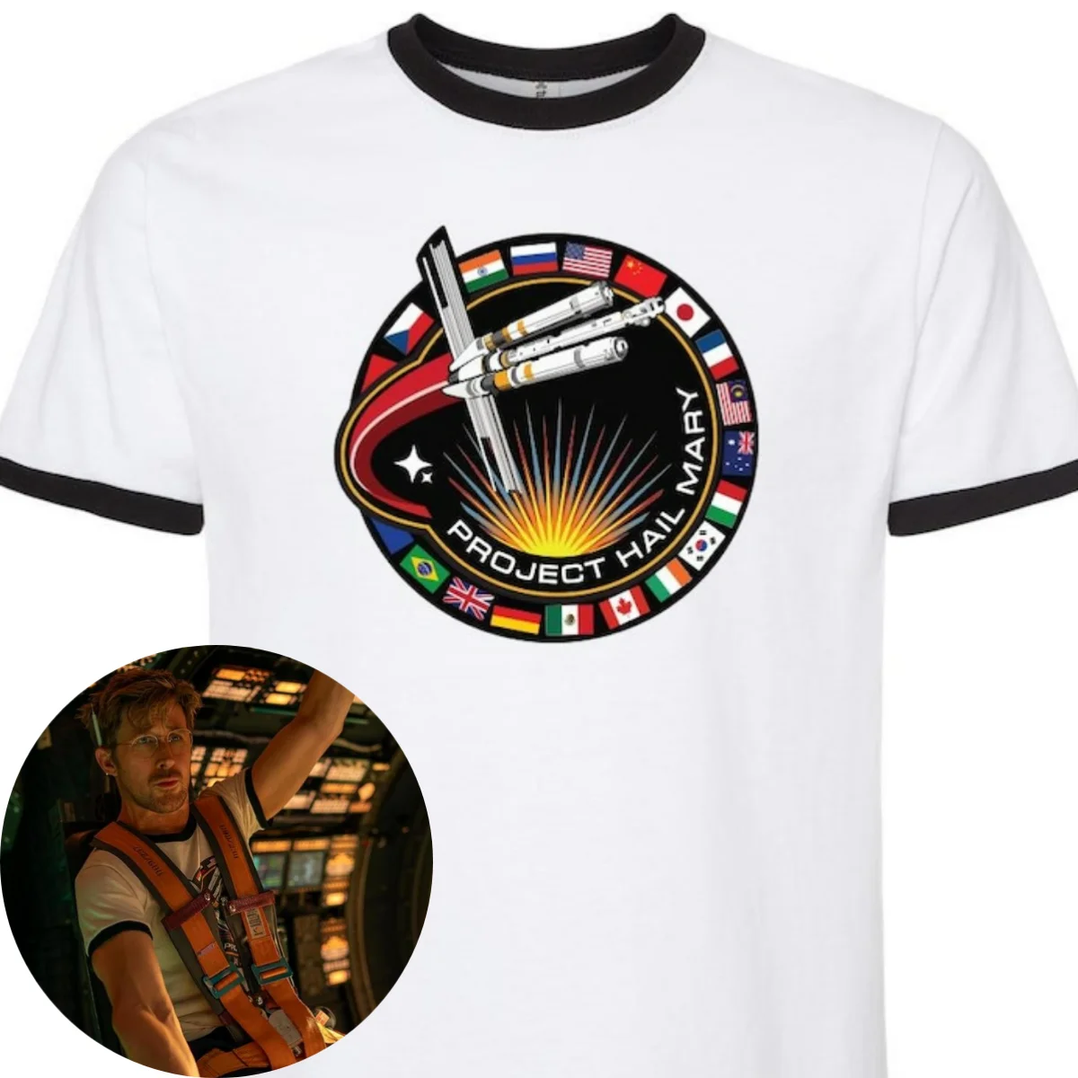 Hailie Marie Space Mission Badge Vintage Sweatshirt Sci Fi Book Lover Gift Unisex Crewneck Graphic Top Youth Kids
