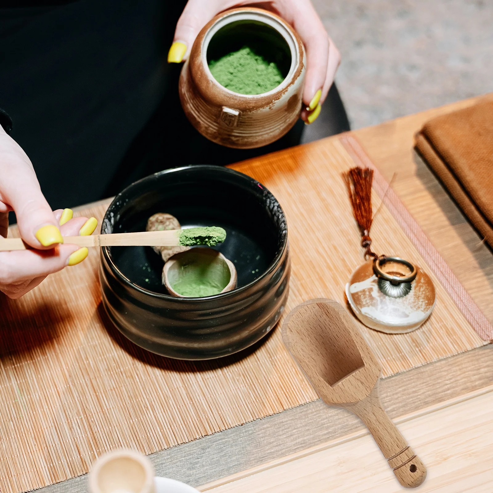 

9Pcs Wooden Salt Spoons Mini Tea Scoops Coffee Practical Household Gadgets Mini Wooden Spoons Household Wood