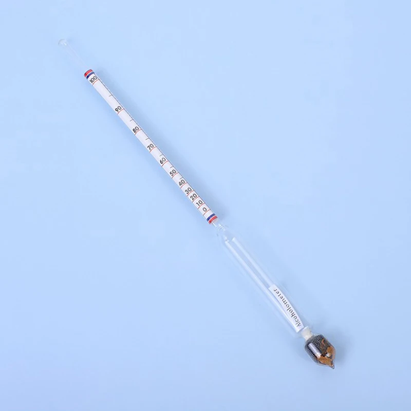 Medidor de concentración de vino de vidrio de 0-100 grados medidor de Alcohol de vino medidor de Alcohol de licor fruta vino arroz vino medición