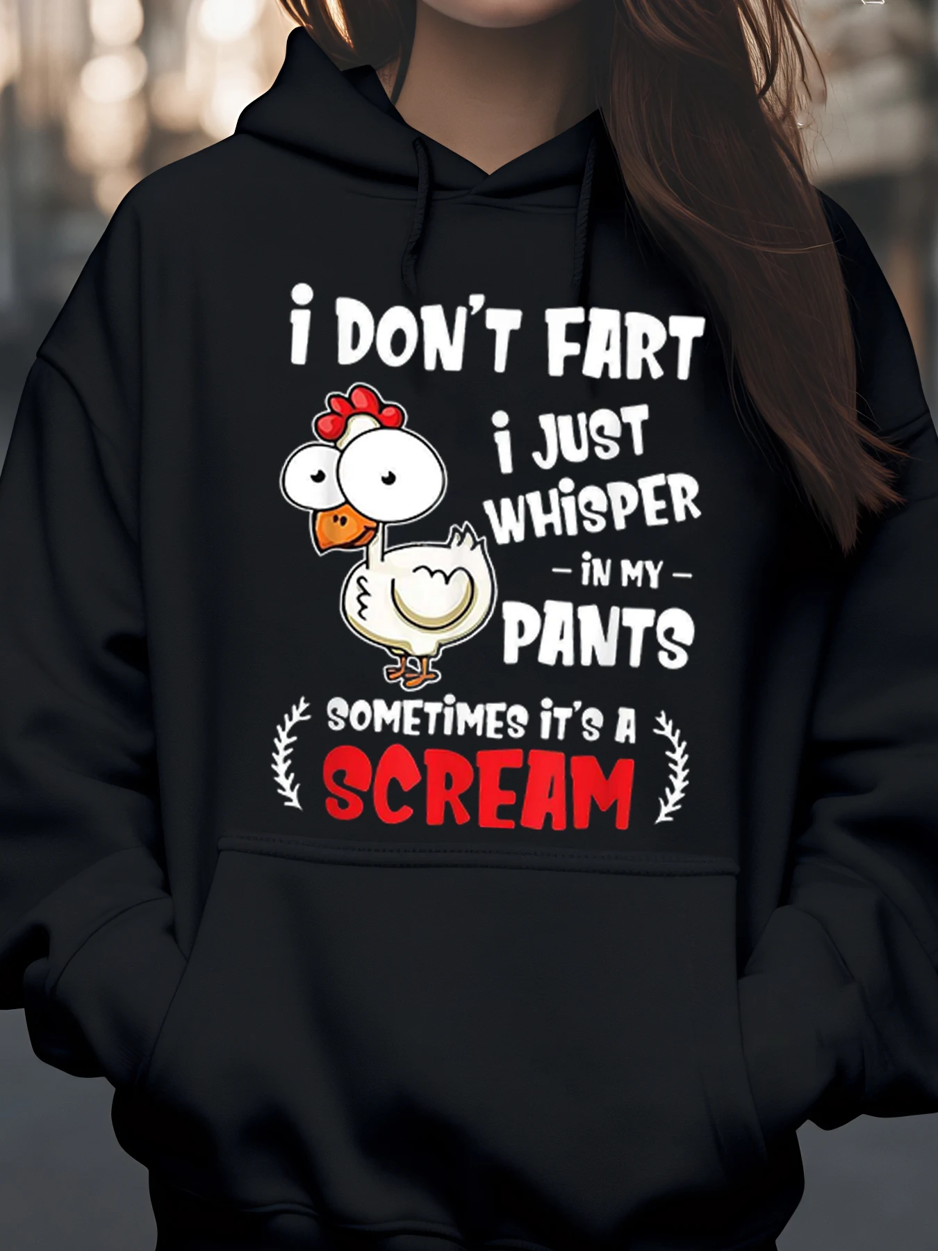 

Куриный шепот в моих брюках Толстовка Хэллоуин Забавная толстовка с капюшоном Женская повседневная одежда