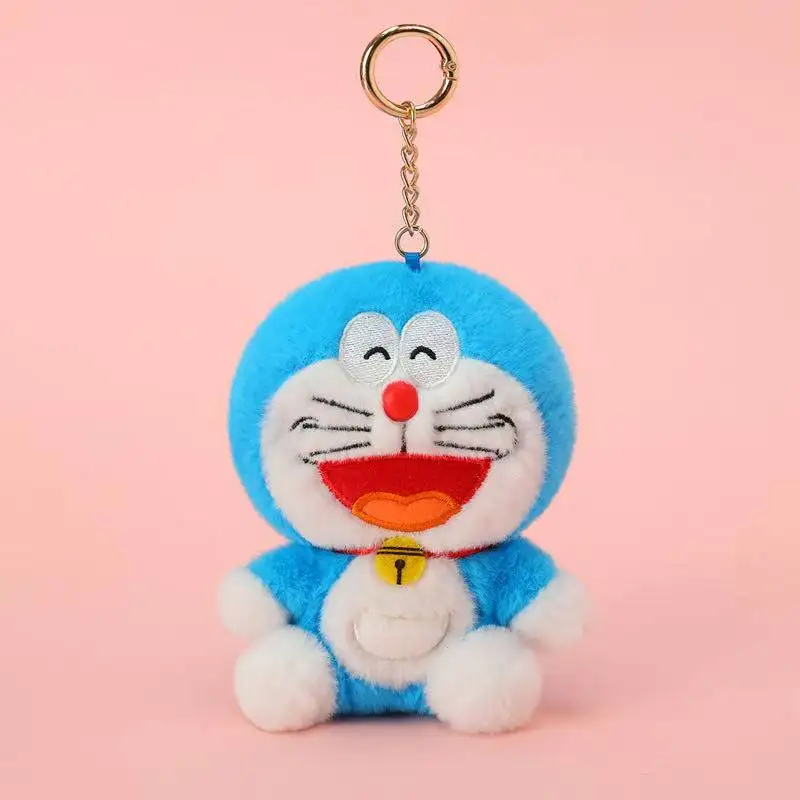 أحدث عبقور Dingdang القط الرموز التعبيرية على ظهره قلادة المفاتيح دمية Kawaii محشوة ألعاب من نسيج مخملي دمية الكرتون أنيمي لطيف وممتع هدية