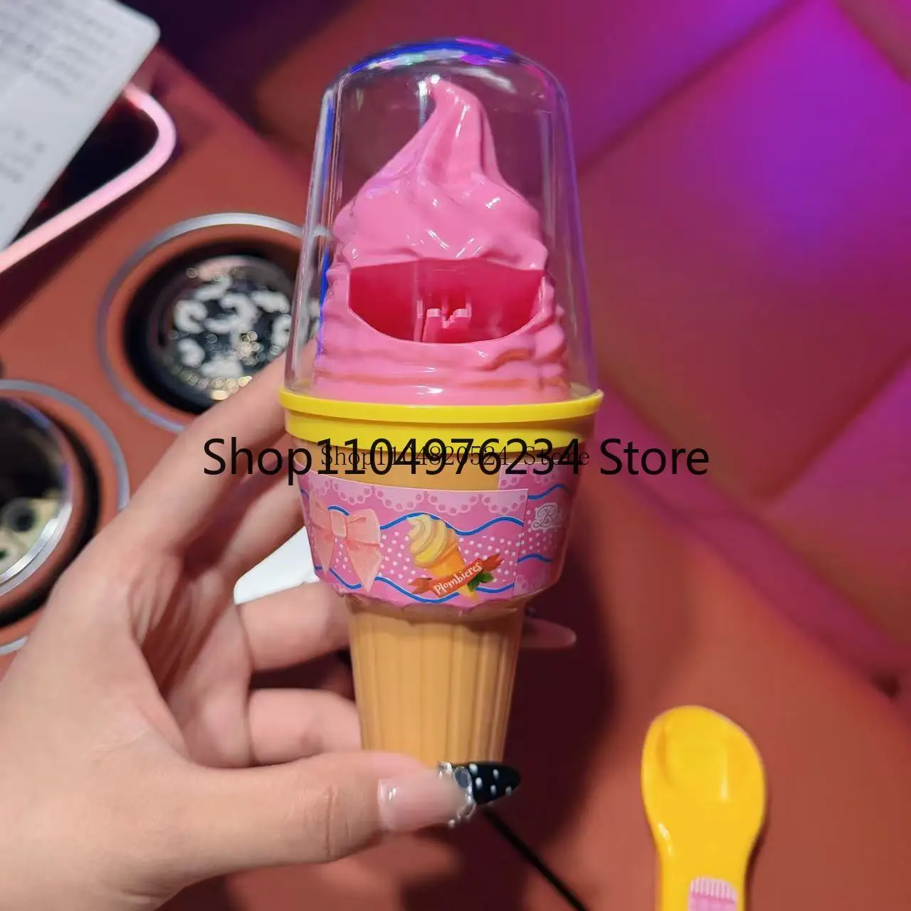 Ensemble de jouets d'alimentation interactif pour enfants, crème glacée et pouding de fraises, jeu de simulation éducatif, cadeau alimentaire de cuisine