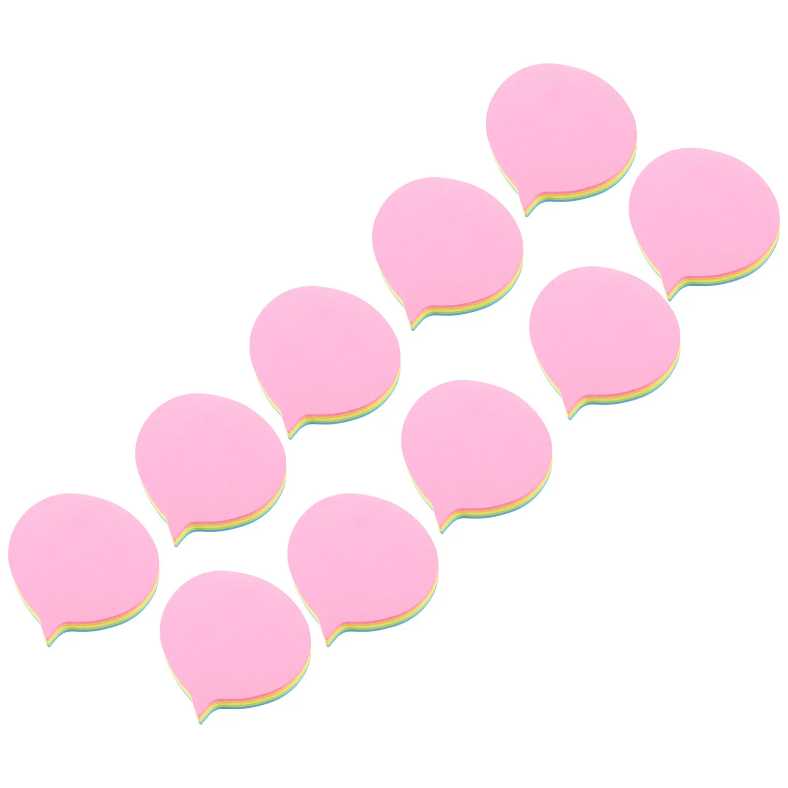 

10 Books Colored Tearable Memo Pads Strong Adhesive Cute Design Office Supplies Students Fluorescent