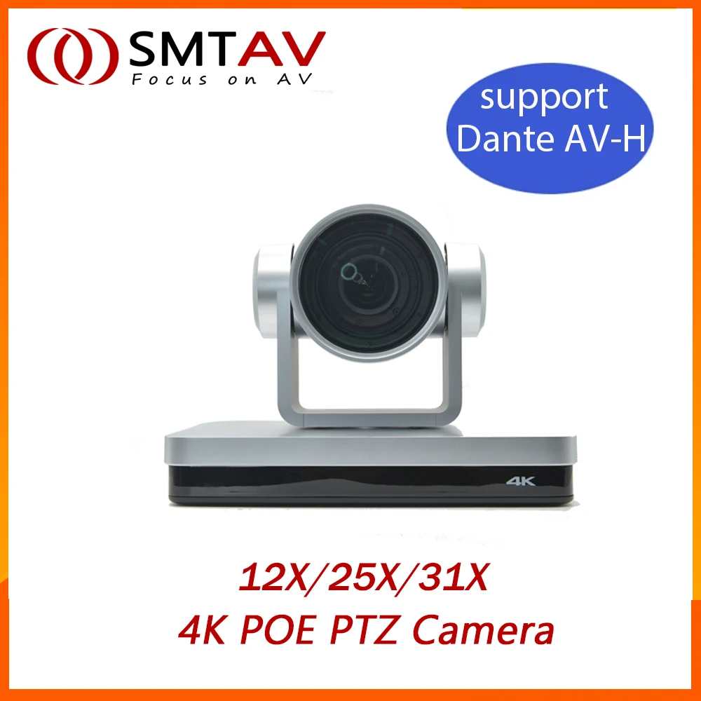 

SMTAV 4K SDI NDI POE PTZ Camera 12X/25X/31X Zoom HDMI IP Live Streaming Camera Support POE Conference Camera for Church Meeting