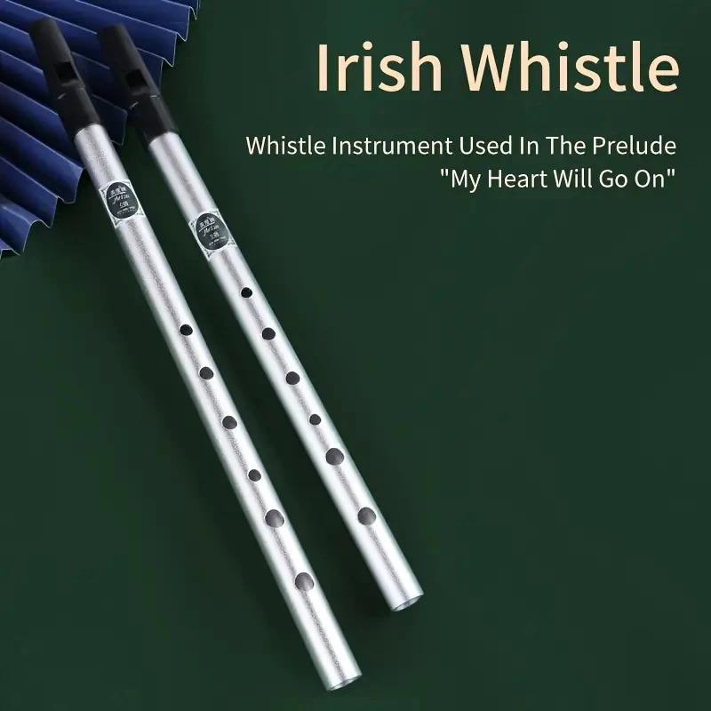 Irish Whistle Flute C/D Key Ireland Flute Aluminum Alloy Whistle 6 Holes Flute Musical Instrument