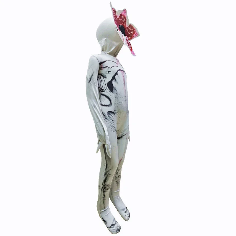 2026 Kids Adult Halloween Man Eating Flower Jumpsuit Scarry Zombie Demogorgon Demo Cospaly Costume Party Masquerade Clothes